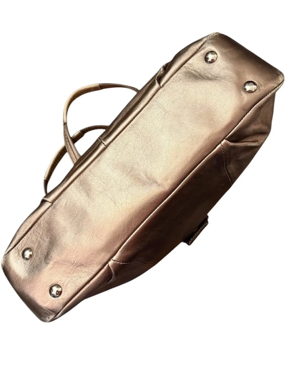 Coach Soho Buckle Hobo Bronze Metallic Leather Shoulder Bag F18751 Y2K